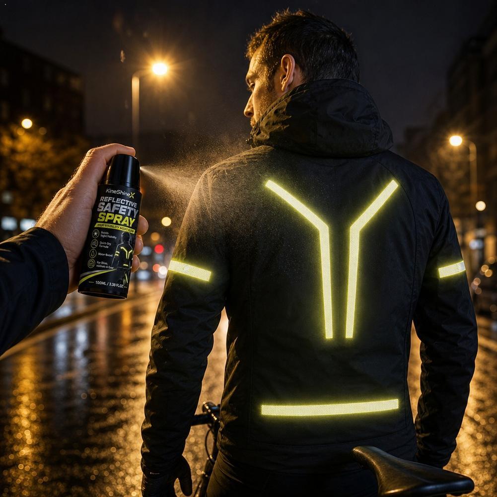 Cycling Commute Gear - بخاخ أمان عاكس للضوء ليلاً، طلاء