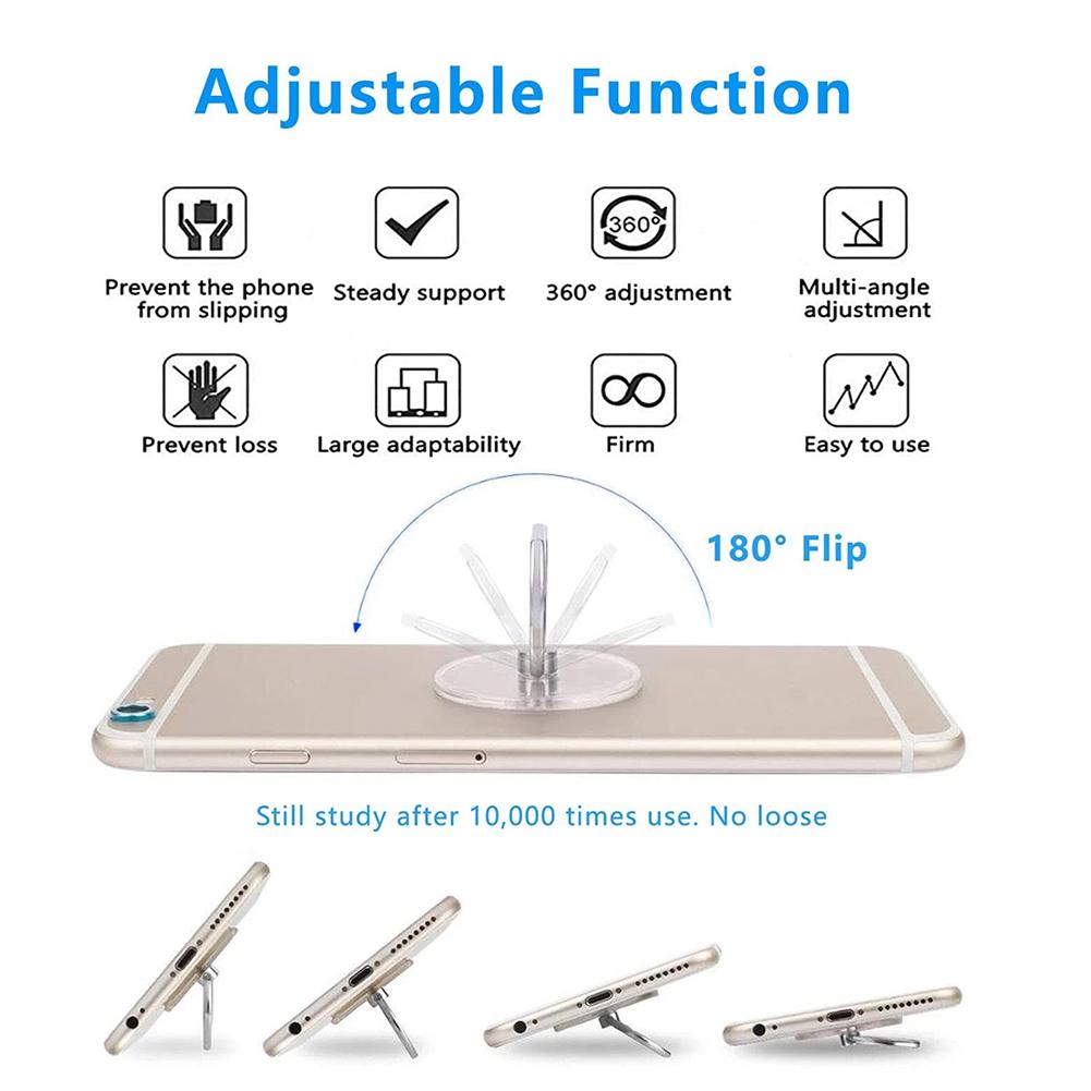 حامل هاتف خلوي شفاف دوار 360 د - مراجعة Kickstand Adjustable وسعره
